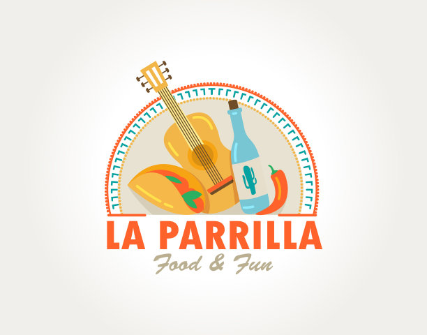 墨西哥食品标识徽章标签标识类型图片下载