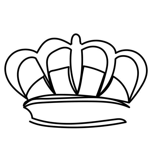 单线画冠状草图图片下载