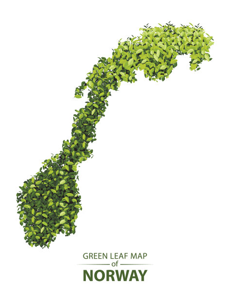挪威的绿叶地图图片下载