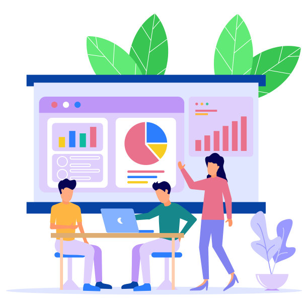 图形卡通人物业务团队合作图片下载