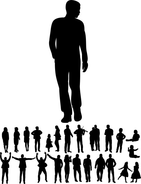 收集人轮廓图片下载