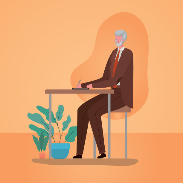 资深男士卡通办公桌设计图片下载