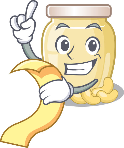 一个有趣的卡通人物腰果黄油图片下载