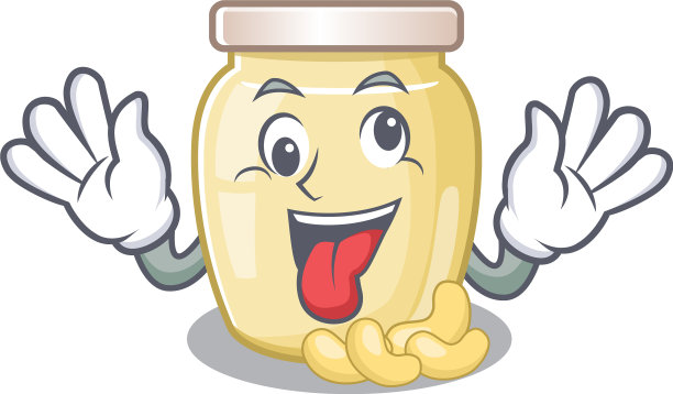 可爱的狡猾的腰果黄油卡通人物图片下载