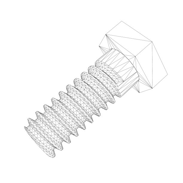 线框螺栓螺纹从黑线上图片下载