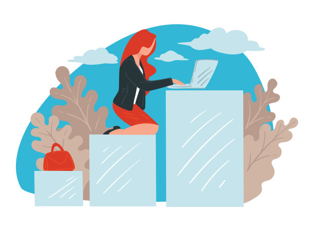 用笔记本电脑工作的秘书或女商人图片下载