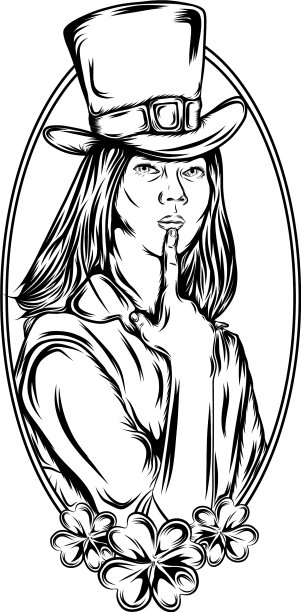 圣帕特里克的漂亮女人和图片下载