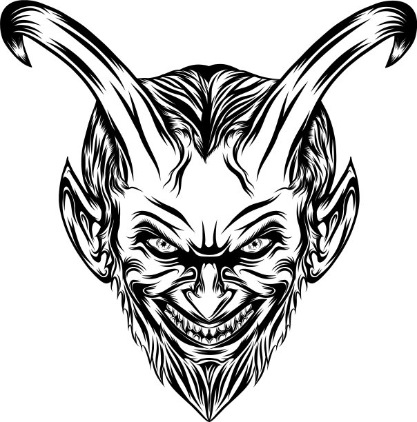 狰狞的面孔和怒视的眼神图片下载