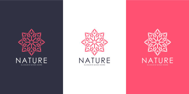 天然花卉标志图片下载