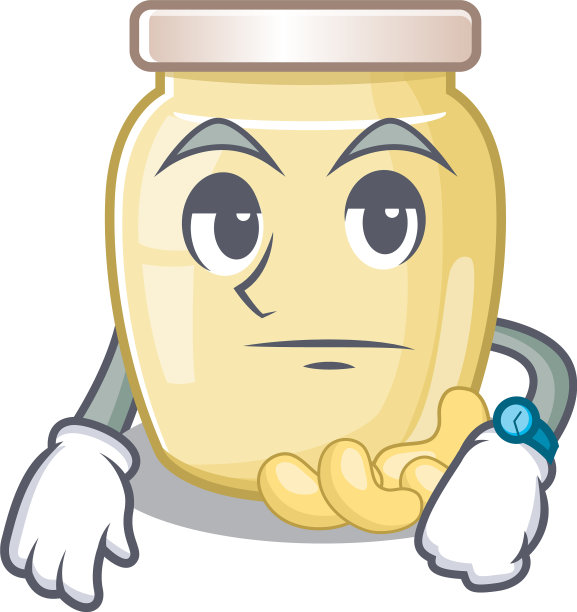 卡通人物设计上的腰果黄油图片下载