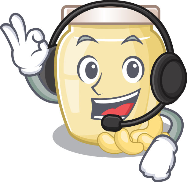 吉祥物设计风格穿着腰果黄油快乐图片下载