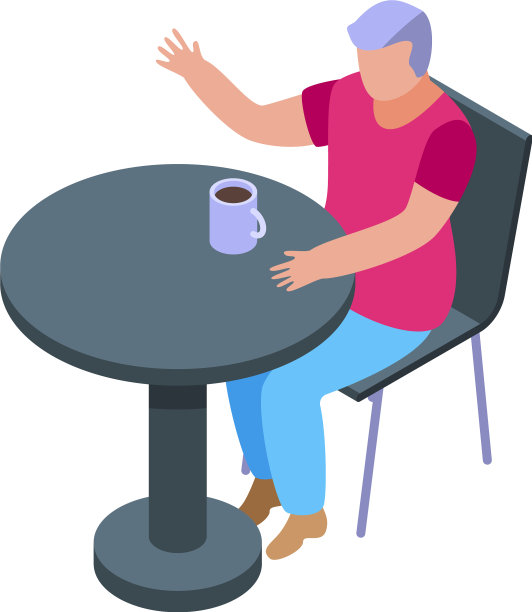 疗养院午餐桌图标等距风格图片下载