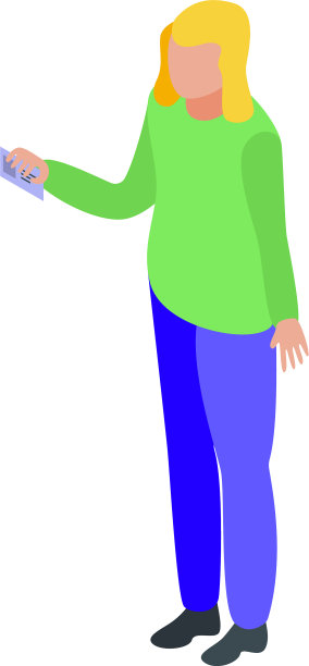 驾驶学校女教师图标等距风格图片下载