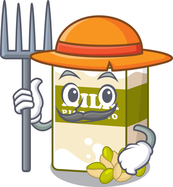 快乐农夫开心果牛奶卡通图片图片下载