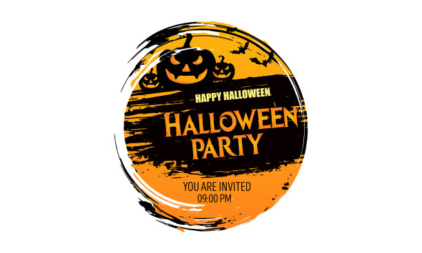 万圣节促销横幅布局设计图片下载