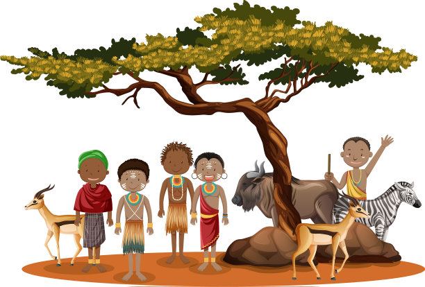 民族非洲部落的特点图片下载