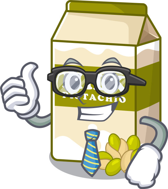 酷而聪明的商人穿开心果牛奶图片下载
