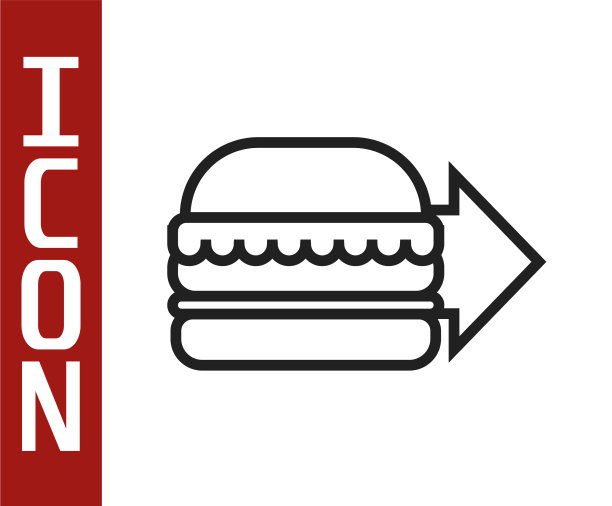 黑线在线订购和汉堡配送图片下载