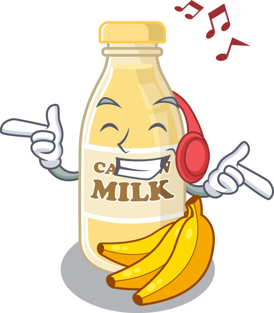 听音乐的腰果奶卡通人物图片下载