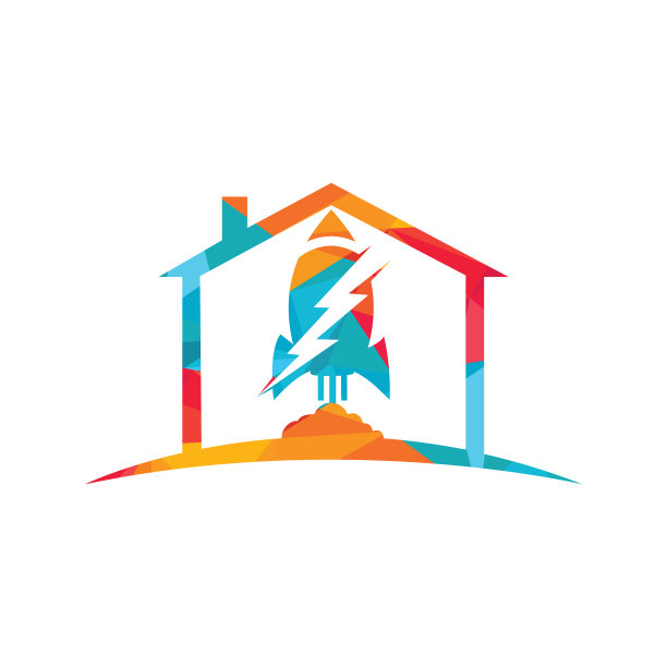 火箭与雷电和家的标志图标图片下载