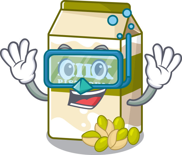 卡通人物穿开心果牛奶图片下载