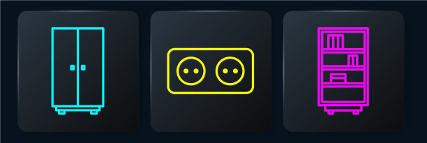 设行衣柜和图书馆书架图片下载