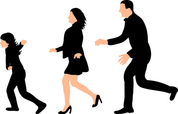 孤立剪影家族经营图片下载