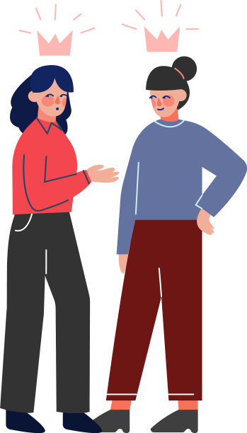 两个女学生在谈论青春期图片下载