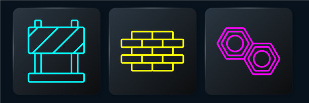 设置线路道路护栏六角金属螺母和图片下载