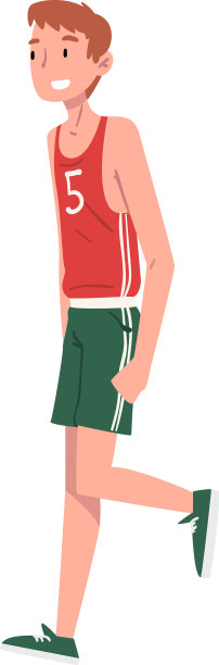 微笑的十几岁的男孩穿着运动服图片下载