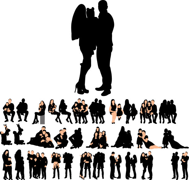 轮廓家庭集合图片下载