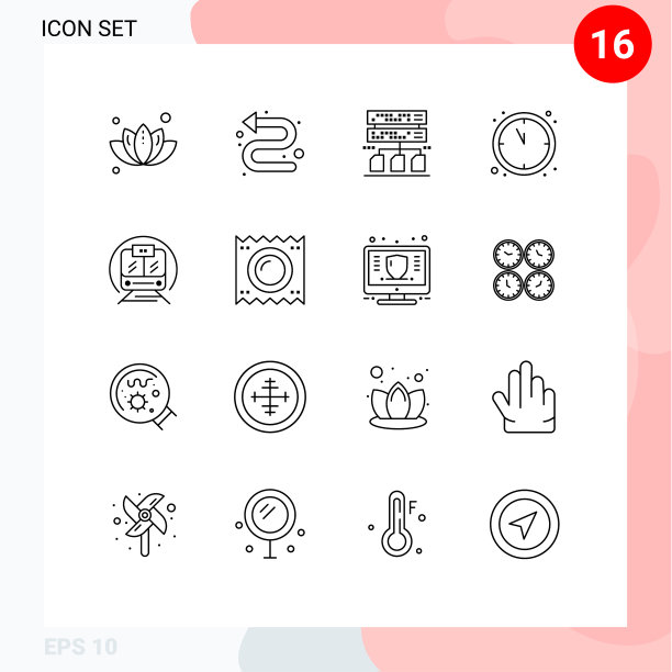 16 .用户界面轮廓包现代标识图片下载