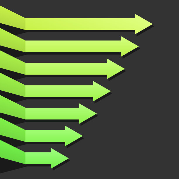 向量绿色箭头图片下载