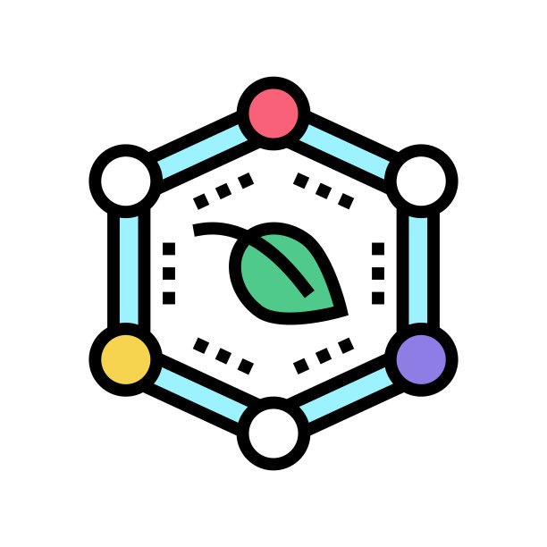 植物安全颜色图标矢量插图图片下载