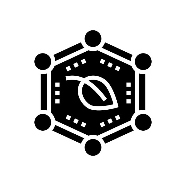 植物安全字形图标矢量插图图片下载