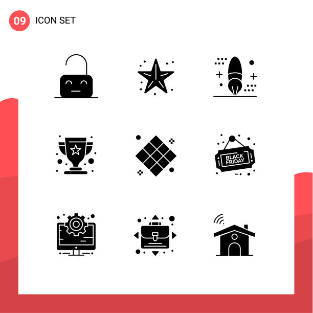 股票图标包9行符号和符号图片下载