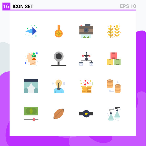 设置16个现代用户界面图标符号标志的人类图片下载