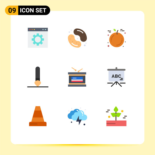 第九组单色标志和符号图片下载