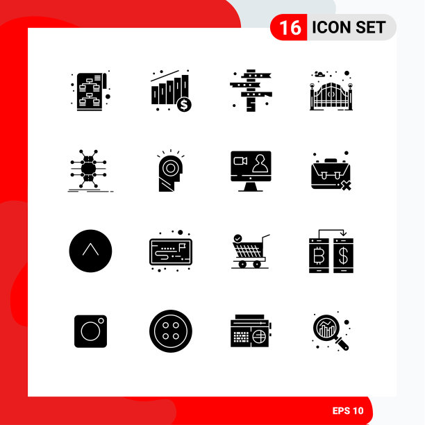 为网格设置16个商业实体符号包图片下载