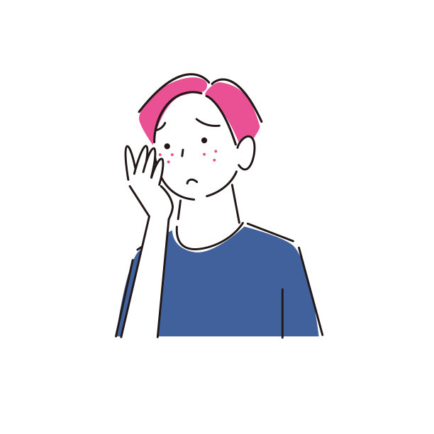 男人粗糙的皮肤由于戴口罩简单的插图矢量男人谁有粗糙的皮肤由于戴口罩简单的插图矢量图片下载