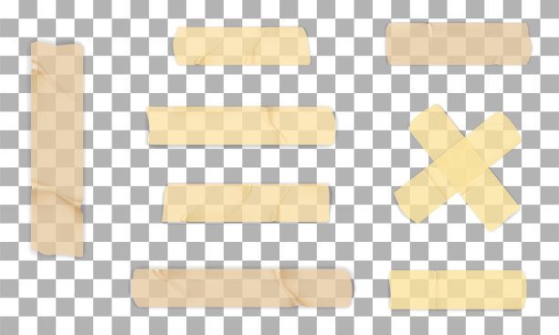 胶粘带或遮蔽带设置隔离向量图片下载