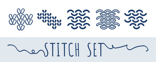 针织针迹图标集图片下载