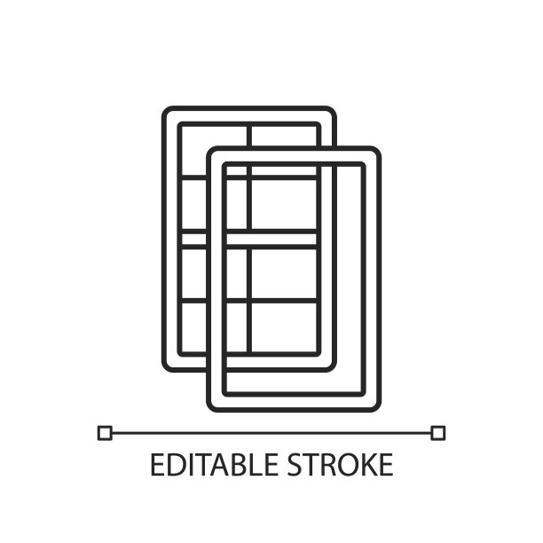 风暴窗口线性图标图片下载