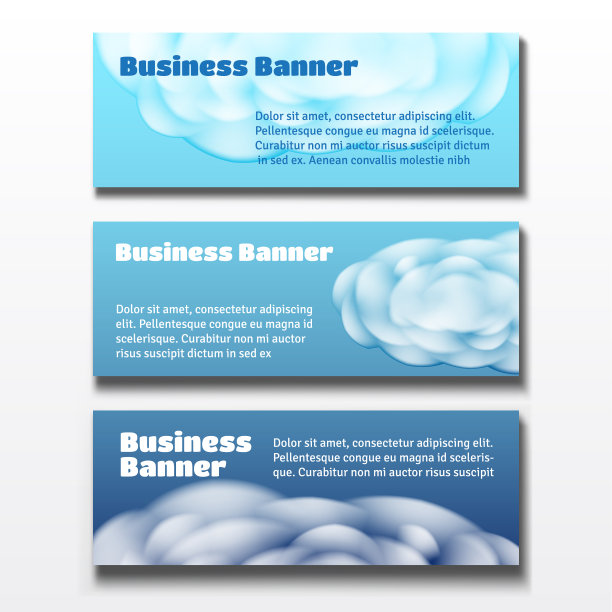一组三个商业横幅图片下载