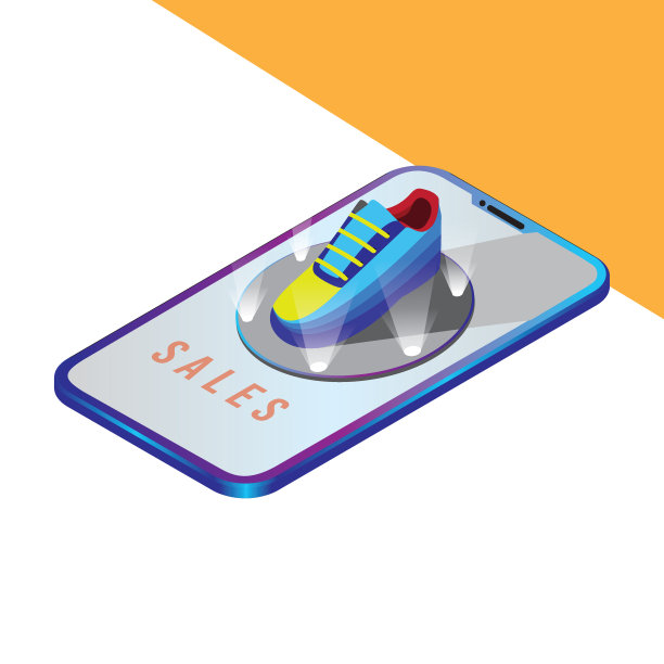 鞋子插图与等距平面设计风格图片下载