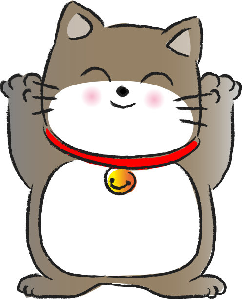 矢量卡通欢迎猫设计图片下载