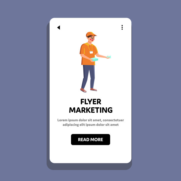 传单营销推广人分配矢量图片下载