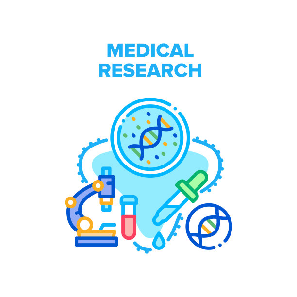 医学研究矢量概念彩色插图图片下载