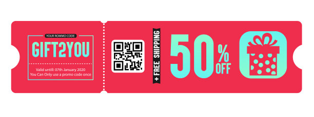 有优惠券代码的礼品券，快餐图片下载
