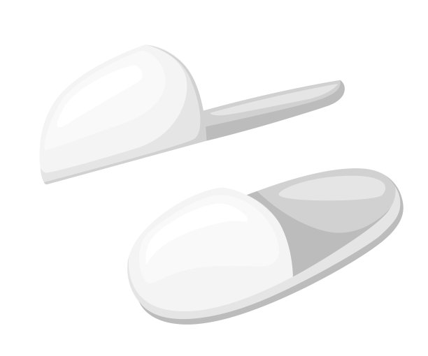 白色家居拖鞋酒店水疗拖鞋平底图片下载